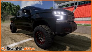 BEAMNGDRIVE MP  SUPERCHARGED CHEVY TAKES ON FORD RAPTOR AND RAM 2500 DIRT DRAG [upl. by Myrtice]