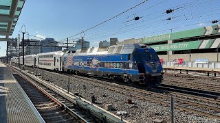 Amtrak NJ Transit amp PATH Trains  Harrison 11724 [upl. by Antsirhc]