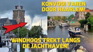 EEN BEGINNENDE WINDHOOS TREKT LANGS DE JACHTHAVEN IN KONVOOI DOOR HAARLEM 187 [upl. by Adnaval]