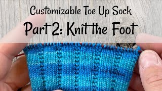 Customizable Toe Up Sock Part 4 The Gusset amp Leg [upl. by Ayanej]