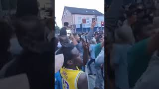 The number of people in Harehills Leeds in England continues to grow riots taking place [upl. by Kahlil]