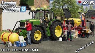 Seeding BARLEY for BEER PRODCUTIONS  Hof Bergmann  Farming Simulator 22  Episode 16 [upl. by Ylle]