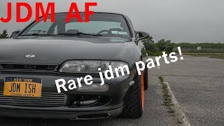 Installing rare JDM ganador mirrors  240sx s14 rb25 [upl. by Vookles]