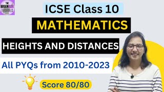 ICSE Class 10 Heights and Distances Previous Years Questions Solution [upl. by Nnayllas]