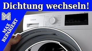 Türdichtung tauschen bei SIEMENS IQ300 Waschmaschine  Dichtmanschette wechseln [upl. by Bonnie241]