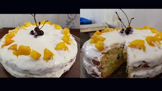 Creamy Mango Cake Summer special creamy mango cake [upl. by Sugna]