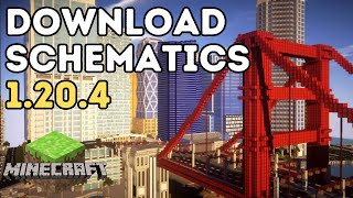 How To Download amp Install Schematics In Minecraft 1204 [upl. by Nnyledam]