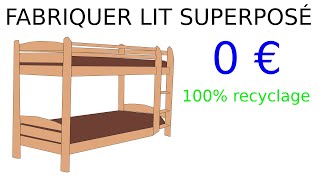 Comment fabriquer un lit superposé en bois pour 0€ [upl. by Firehs]