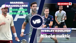 MARCEL GRANOLLERS  HORACIO ZEBALLOS VS WESLEY KOOLHOF NIKOLA MEKTIC LIVE SCORE  ATP WORLD TOUR [upl. by Neall]