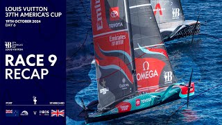 Louis Vuitton 37th Americas Cup Race 9 Recap  Emirates Team New Zealand vs INEOS Britannia [upl. by Jecon501]