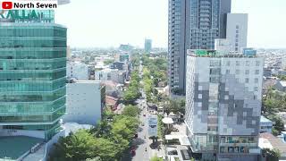 Drone view Pusat Kota Makassar Jl Sudirman  Ratulangi [upl. by Reagen]