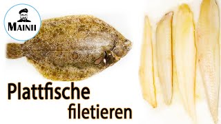 Plattfische richtig filetieren  Geschichte der Plattfische Kochausbildung [upl. by Vigen]