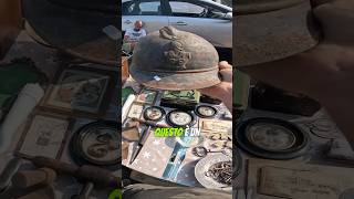 Adrian elmetto al mercatino delle pulci ww1 metaldetector collection militaria relic ww2 [upl. by Ivon]