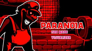 Paranoia FAN MADE VISUALIZER Marios Madness FNF [upl. by Anaylil579]