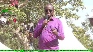 Watch Governor Ochilo’s powerful eulogy for Princess Jully during the burial at Bondo Nyironge [upl. by Atirihs952]