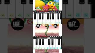 ITSY BITSY SPIDER Song Vs GREEN ALIEN 👽 DANCE  Easy Piano Tune shorts [upl. by Frohman]