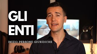 GLI ENTI inizio persone giuridiche  DIRITTO PRIVATO IN 3 MINUTI 19 diritto lezioni legge [upl. by Kcinimod]