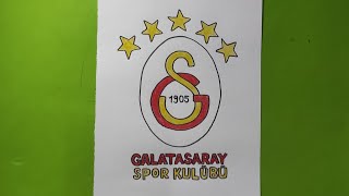 HOW TO DRAW A GALATASARAY LOGO STEP BY STEPdrawing art shortbeta galatasaray [upl. by Isawk]