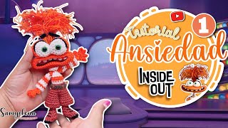 Ansiedad Amigurumi parte 1 tutorial españolingles INSIDE OUT [upl. by Ihtraa]