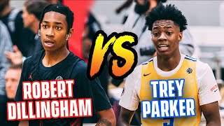 Robert Dillingham and Trey Parker GO AT IT in EYBL Matchup 👀🚨 [upl. by Neleb962]