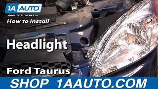 How to Replace Headlights 0007 Ford Taurus [upl. by Bauske]