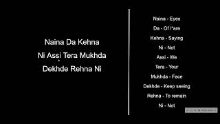 Naina Lyrics Translation to English from Punjabi and Hindi Crew  Diljit Dosanjh  Badshah [upl. by Liggitt619]