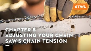 Chapter 5 Adjusting Your Chain Saw’s Chain Tension  STIHL Tutorial [upl. by Llebiram]