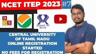 NCET 2023  CENTRAL UNIVERSITY OF TAMIL NADU [upl. by Olnton]