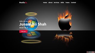 Create a Personal Portfolio Website HTML amp CSS design [upl. by Nitsyrc]