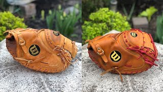 Wilson A2000 A2403 Catchers Mitt Relacing [upl. by Notreve]