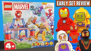 EARLY REVIEW LEGO Team Spidey Web Spinner Headquarters Set 10794 [upl. by Acirretal]