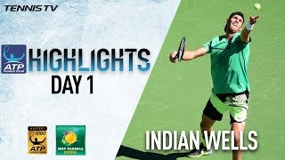 Highlights Khachanov Fratangelo Win At Indian Wells 2017 Thursday [upl. by Dira]