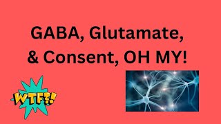 Gaba glutamate and consent oh my [upl. by Libna]