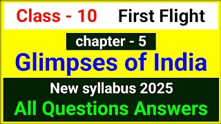 Glimpses of India question answer class 10 english first flight ch  5 [upl. by Raffaj228]