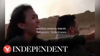 Woman kidnapped by Hamas fighters in front of helpless boyfriend at Israeli festival [upl. by Yssis]