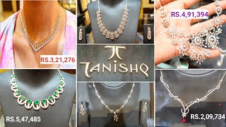 Diamond Necklace Designs with Prices  Latest Diamond Collection  Tanishq Diamond jewellery [upl. by Virginie413]