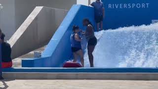 OKC RiversportTavia tries surfing [upl. by Ivers]