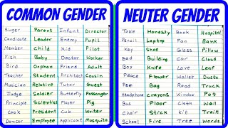 Masculine and Feminine । Common Gender। Neuter Gender। Masculine Feminine Gender [upl. by Josh]