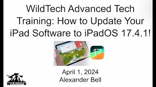 How to Update Your iPad to iPadOS 1741 Advanced Training 4124 [upl. by Dodie]