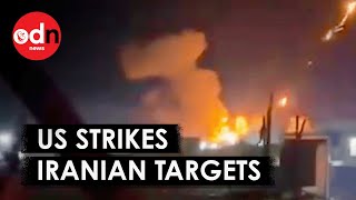 US Launches Strikes Against Iranian Targets in Iraq and Syria [upl. by Adlesirhc]