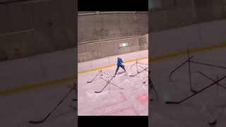 11 yo Hockey Players Shooting Practice  Stick Lift Stickhandling amp Accuracy [upl. by Yahsal]