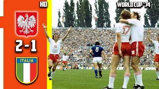 Poland vs italy 2  1 Best Of Moments World Cup 74 High Quality [upl. by Marvin]