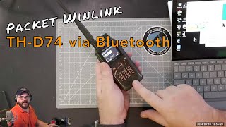 Winlink Packet via Bluetooth using the THD74 [upl. by Scotney]