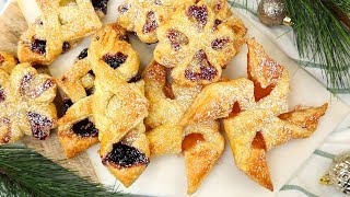 3 Ingredient Puff Pastry Desserts  Easy Christmas Recipes [upl. by Lidstone]