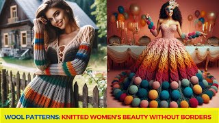 Wool patterns knitted womens beauty without borders crochet knitted artworks trends trend [upl. by Haroppiz833]