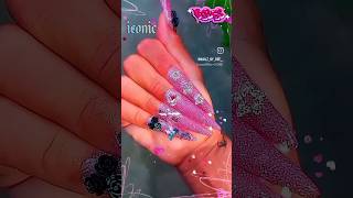 💅🏽ICONIC ✨️Had Fun With This Set 💖The Pink Reflective Glitter Gel Polish Outside 💯🔥✨️nails [upl. by Harbird]