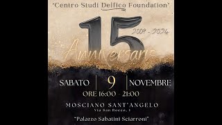 XV anniversario Centro Studi Delfico Foundation pal Sabatini Sciarroni Mosciano 9 novembre 2024 [upl. by Eusassilem717]