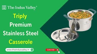 Triply Stainless Steel Stock Pot  Stainless Steel Cookware  Triply Cookware  The Indus Valley [upl. by Pearman]