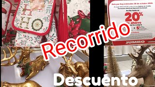 🤶🤶 Recorrido de navidad  Rebajas descuentos en tienda Jumbo 🎄🎄adornosnavideños [upl. by Enirehtac]