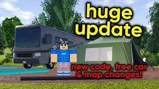 NEW HUGE CAMPSITE FREE CAR CODE amp LOADS MORE In Greenville Update V1400 [upl. by Eserrehs]